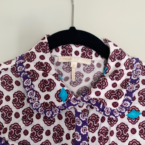 Maje Satin Printed Dress - Picture 3 of 8